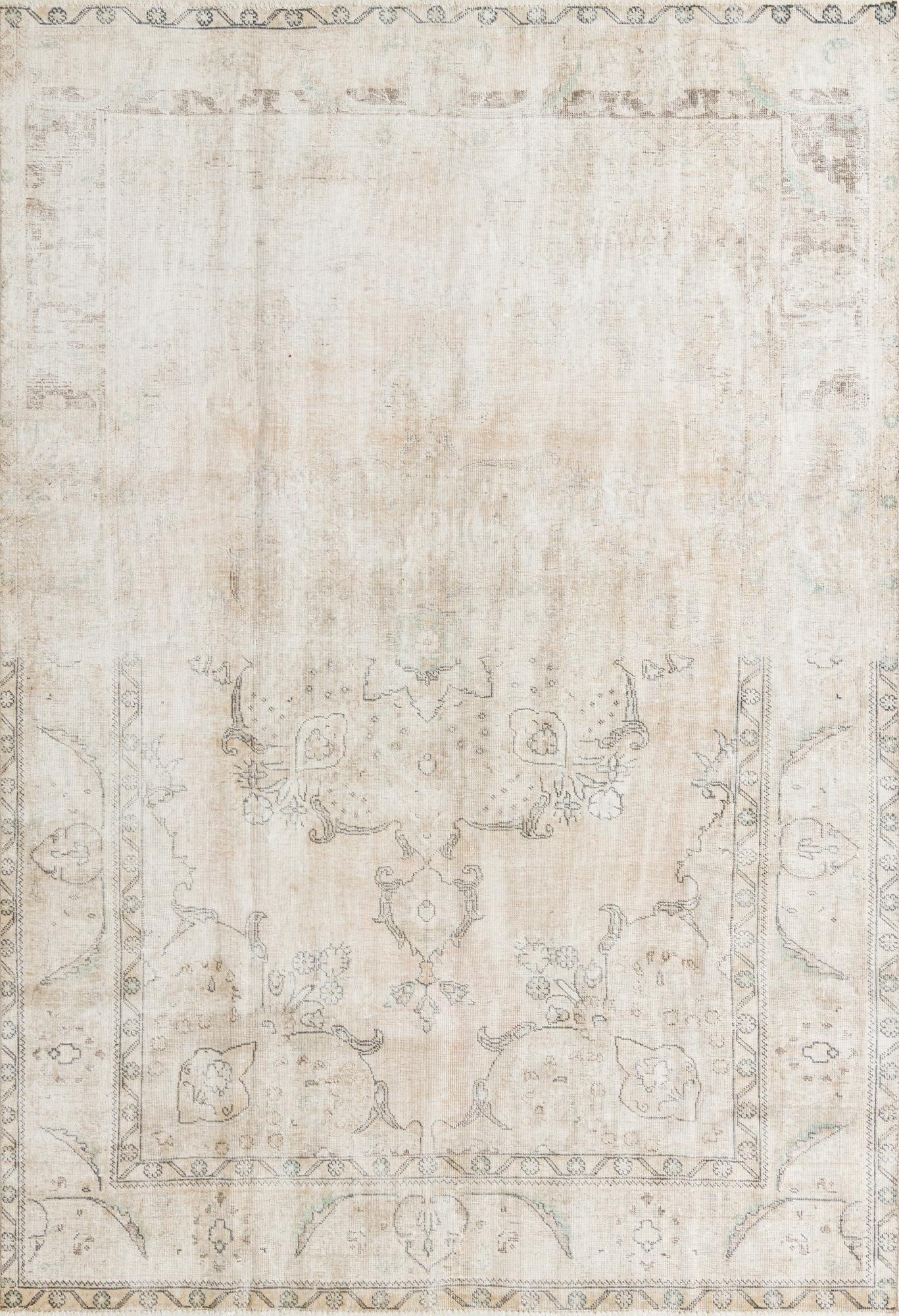  7' 8 x 11' 3  Hand Knotted Ultra Vintage Persian Wool Rug