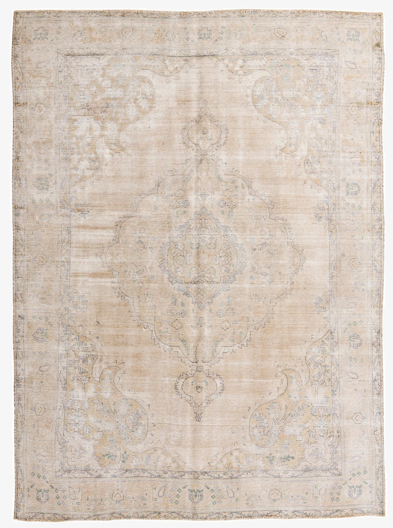  8' 2 x 11'  Hand Knotted Ultra Vintage Persian Wool Rug