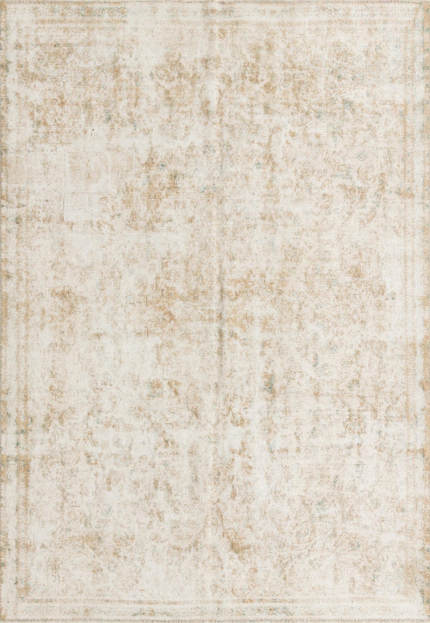  7' 2 x 10' 4  Hand Knotted Ultra Vintage Persian Wool Rug