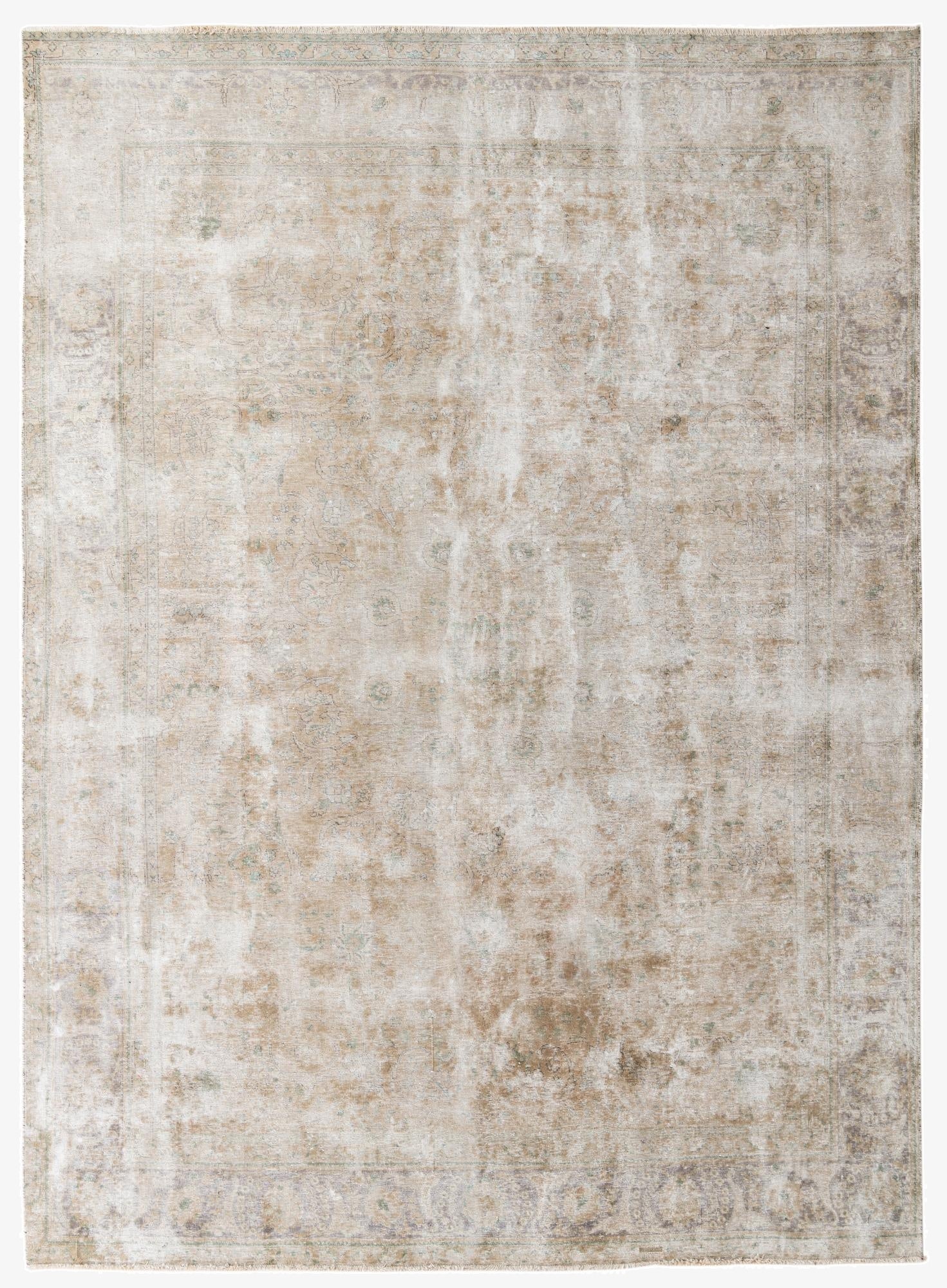  9' x 12' 8  Hand Knotted Ultra Vintage Persian Wool Rug