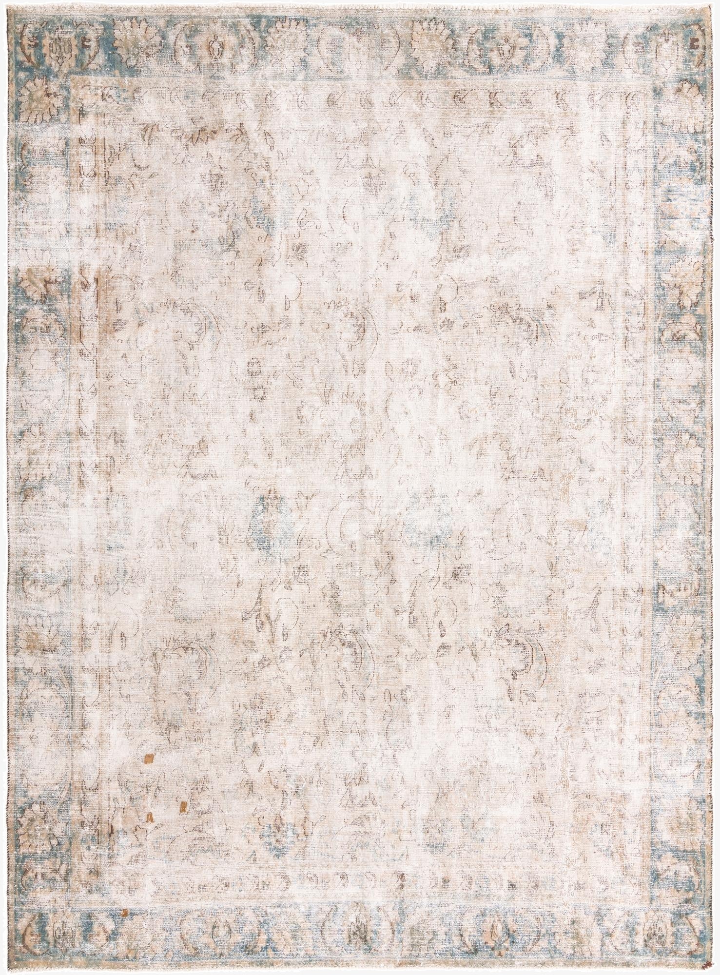  8' 4 x 11' 6  Hand Knotted Ultra Vintage Persian Wool Rug
