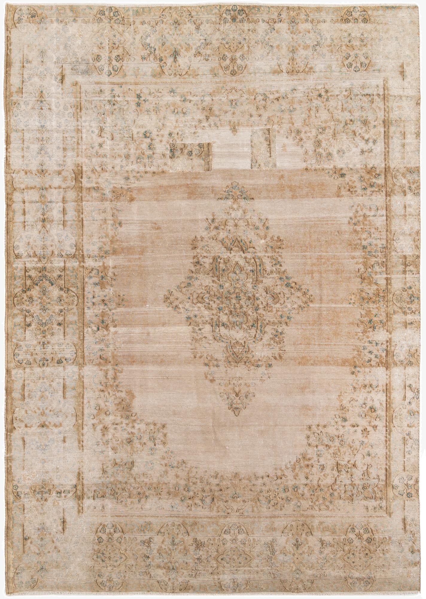  8' 5 x 11' 9  Hand Knotted Ultra Vintage Persian Wool Rug