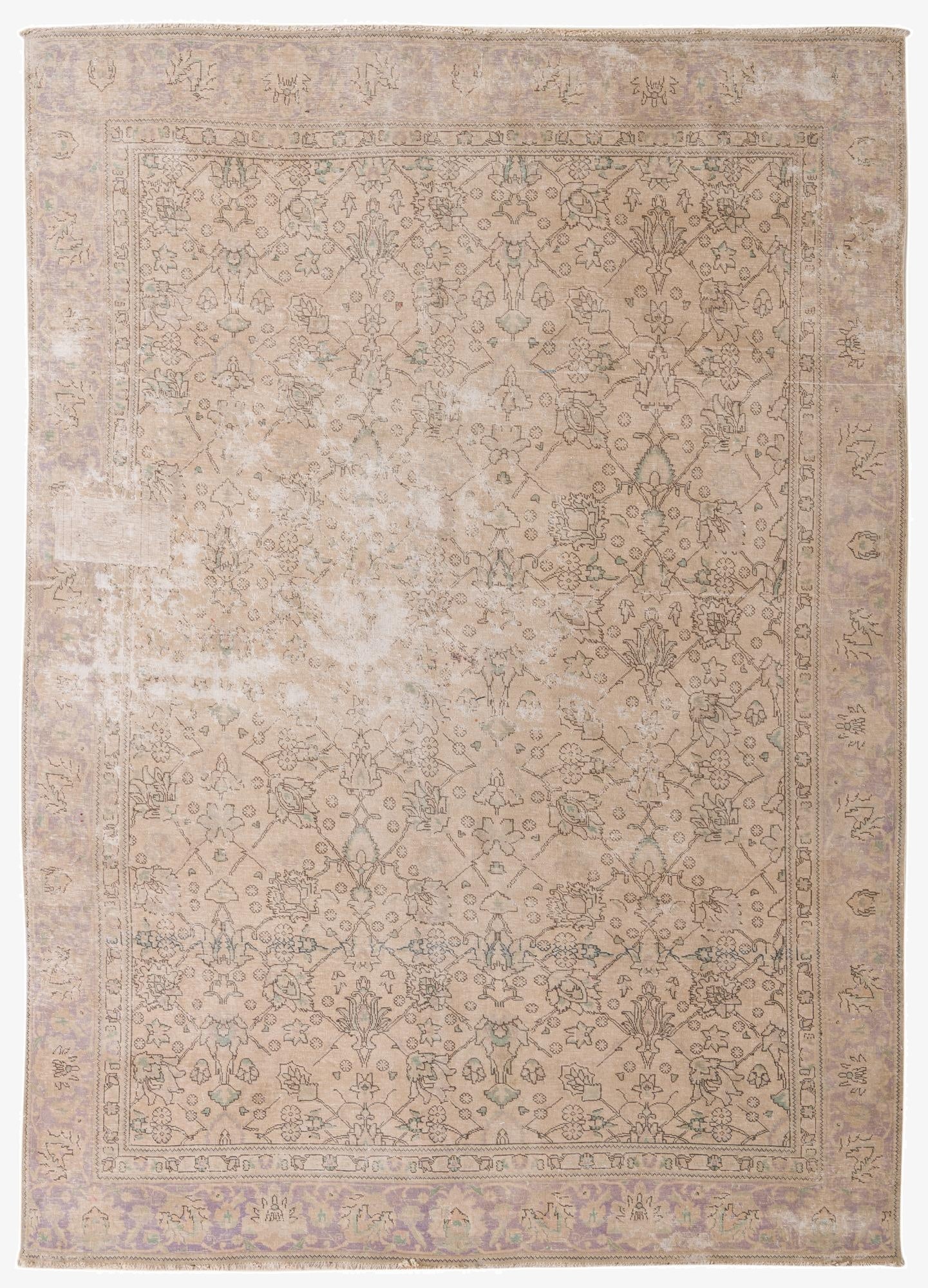  8' 9 x 12' 5  Hand Knotted Ultra Vintage Persian Wool Rug