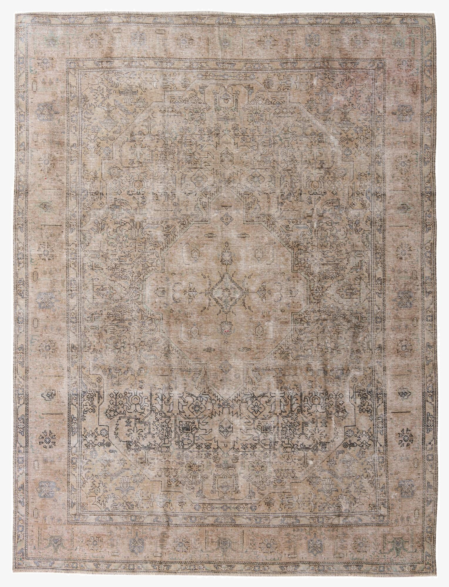  9' 9 x 12' 9  Hand Knotted Ultra Vintage Persian Wool Rug