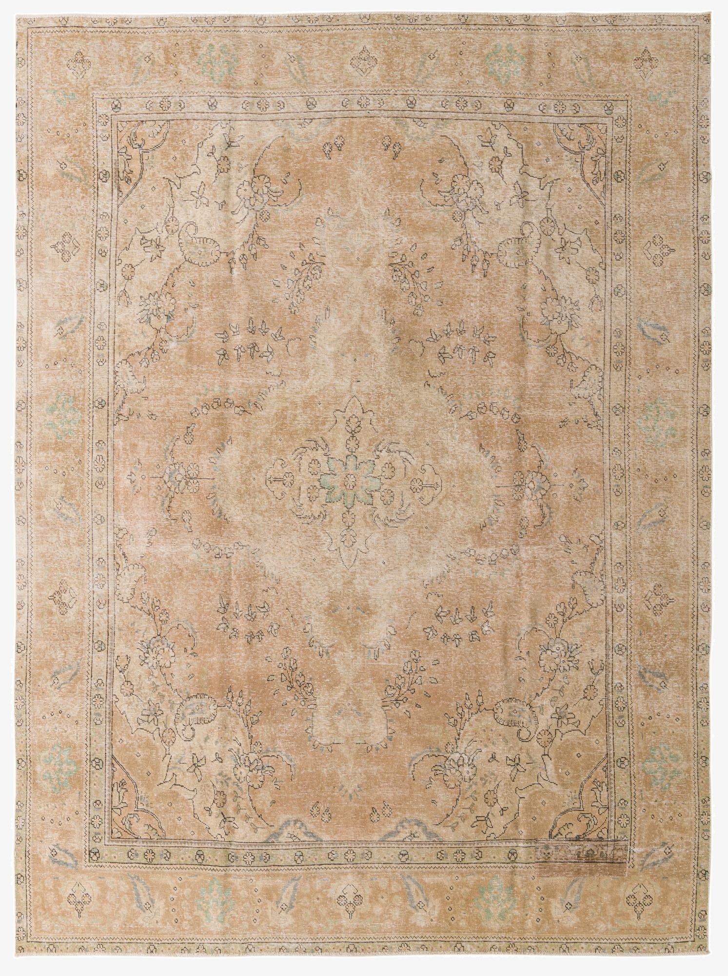  9' 3 x 12' 5  Hand Knotted Ultra Vintage Persian Wool Rug