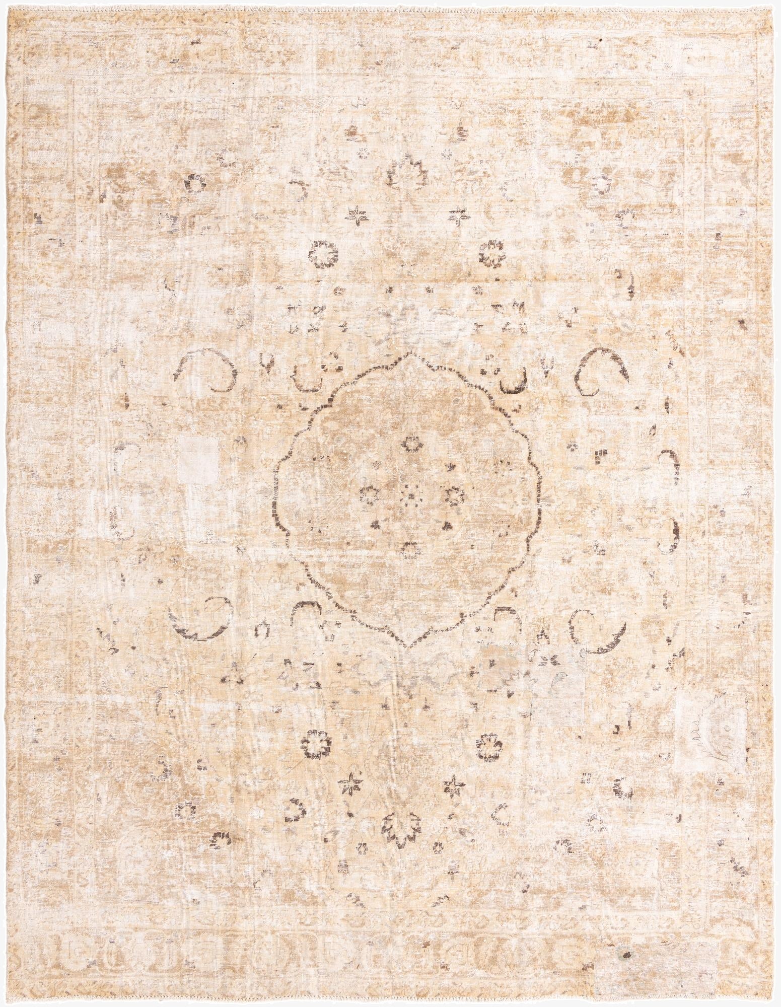  9' 8 x 11' 8  Hand Knotted Ultra Vintage Persian Wool Rug