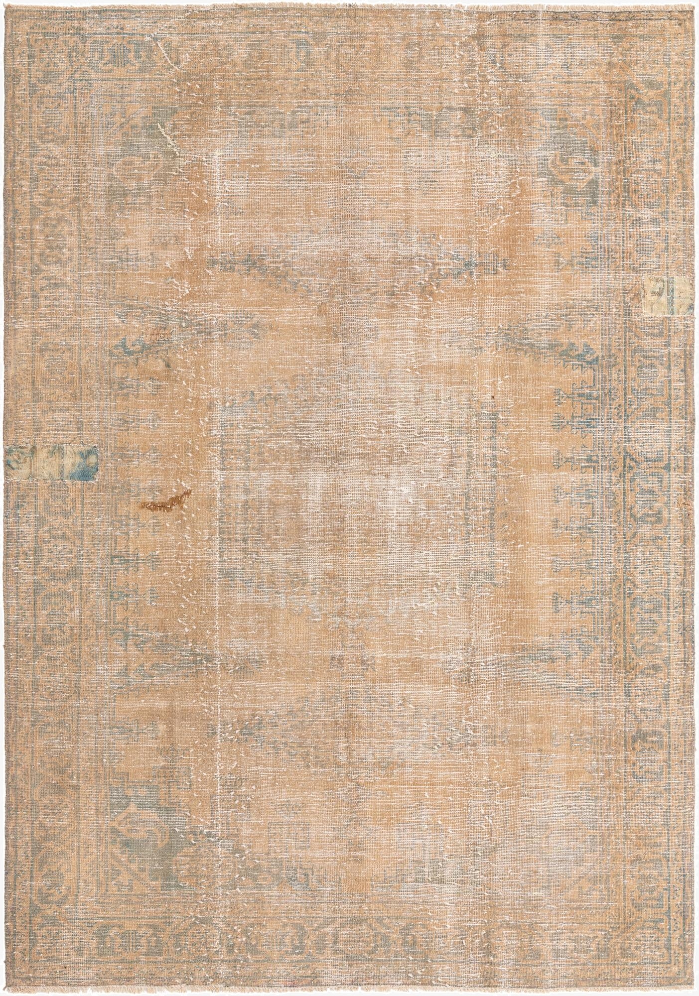  6' 5 x 9' 2  Hand Knotted Ultra Vintage Persian Wool Rug