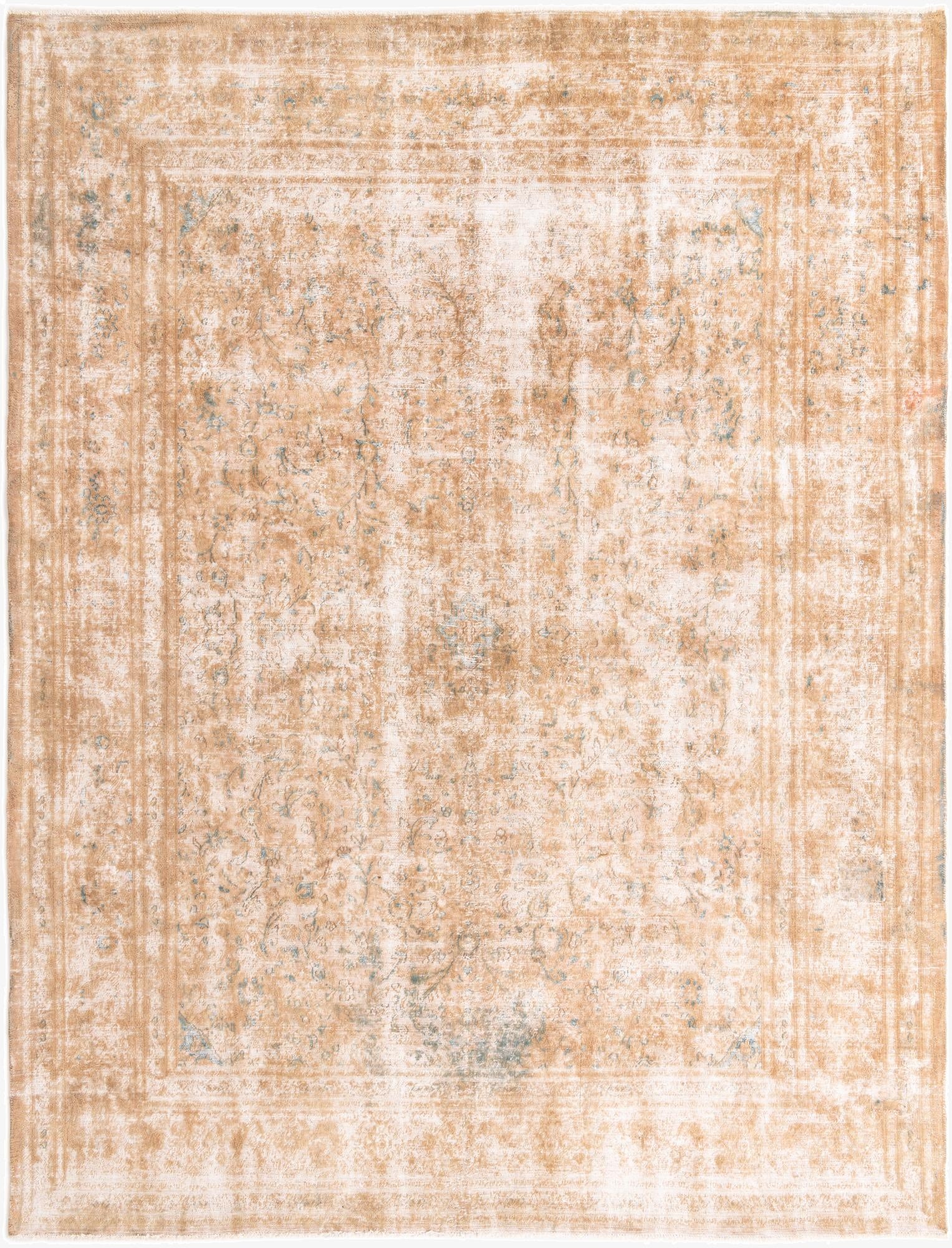  9' 7 x 12' 5  Hand Knotted Ultra Vintage Persian Wool Rug