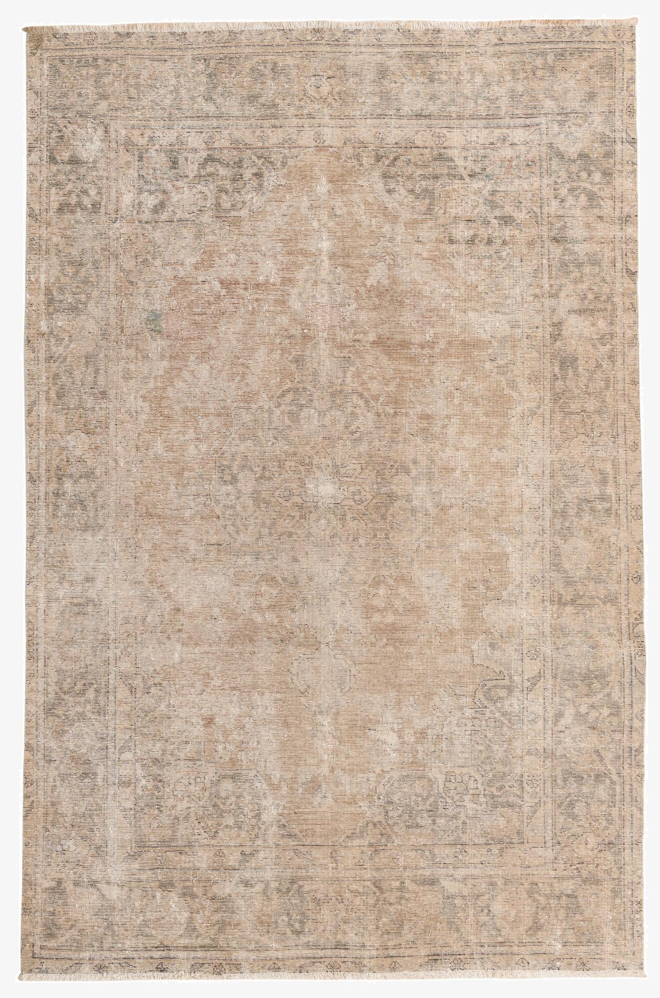  6' 3 x 9' 6  Hand Knotted Ultra Vintage Persian Wool Rug