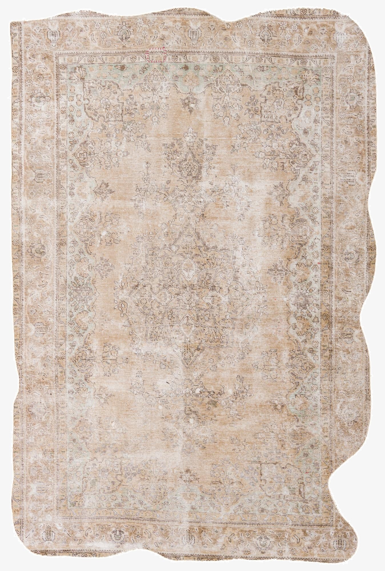  6' 6 x 9' 9  Hand Knotted Ultra Vintage Persian Wool Rug