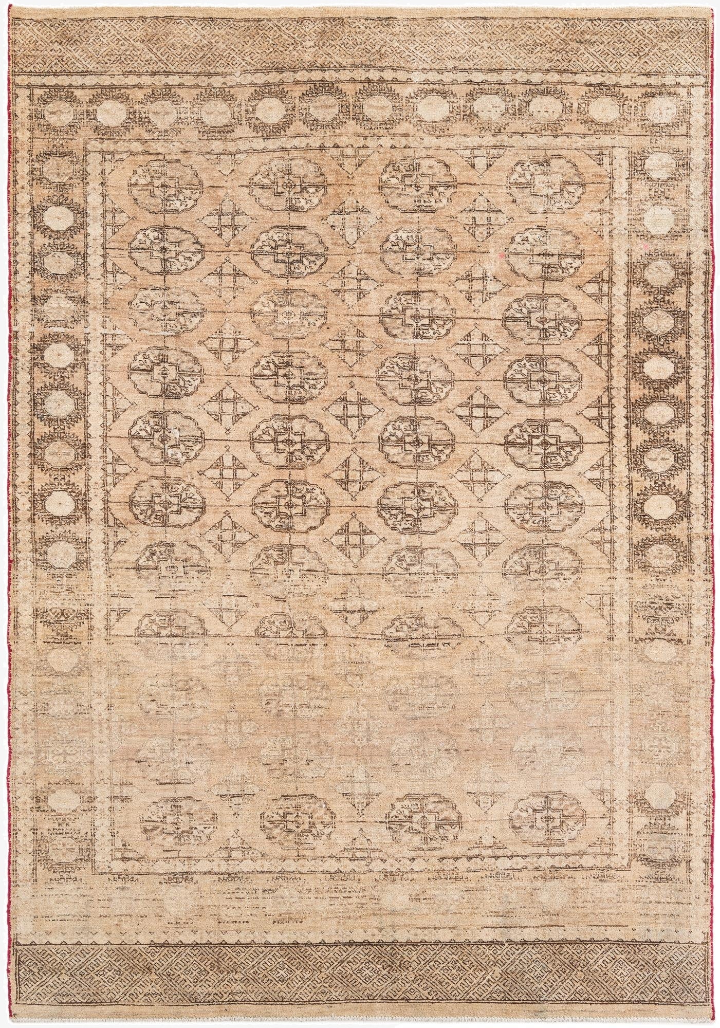  6' 6 x 9' 4  Hand Knotted Ultra Vintage Persian Wool Rug