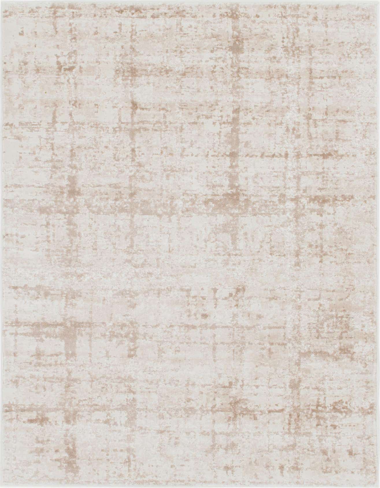 A 4x6 rectangular area rug with a textured, abstract stripe pattern in shades of brown, tan, and cream.