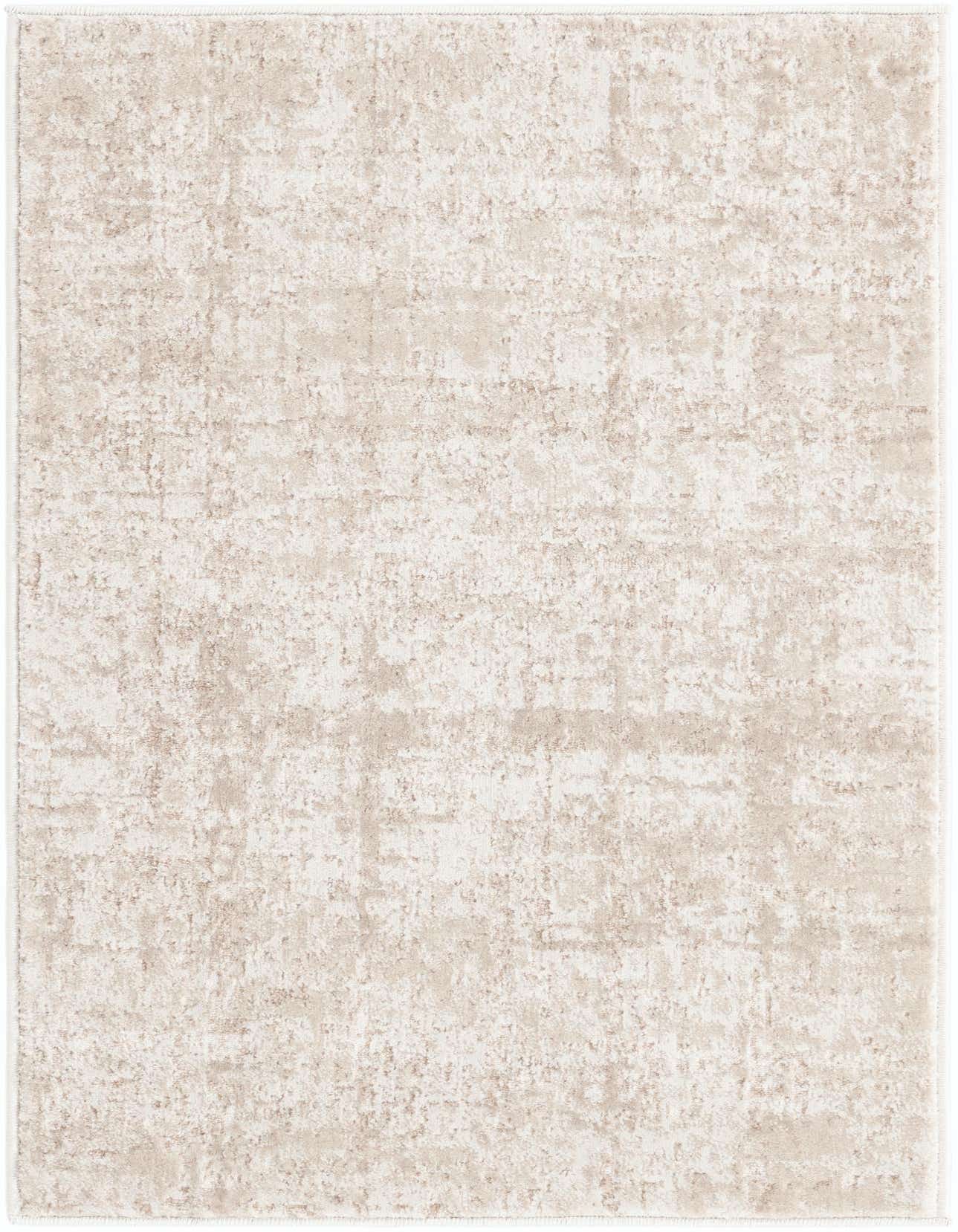 A 2x3 rectangular indoor rug featuring a modern vintage abstract pattern in shades of brown, tan, and cream.