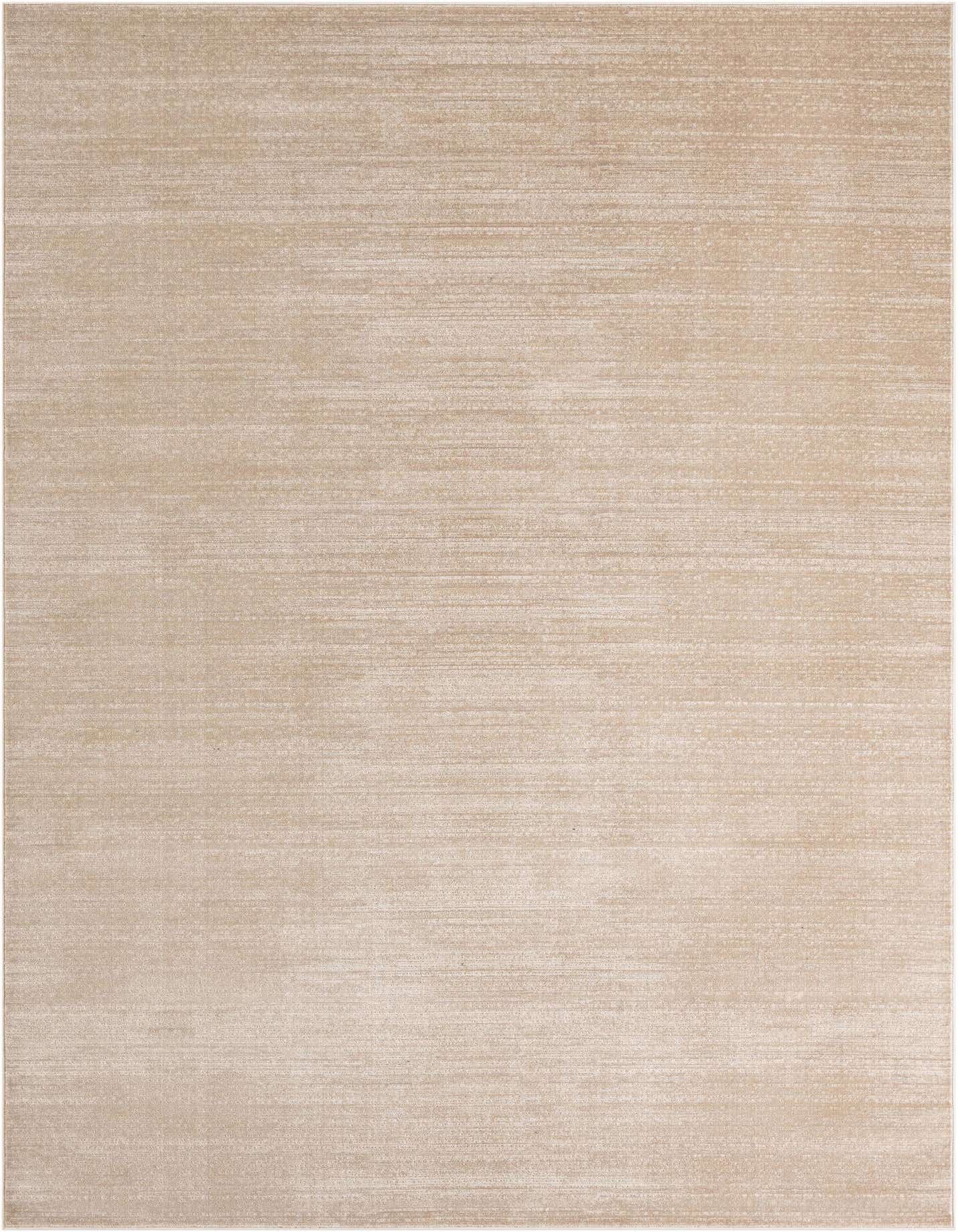A rectangular 8x11 modern area rug in shades of brown and tan with a subtle textured stripe pattern.