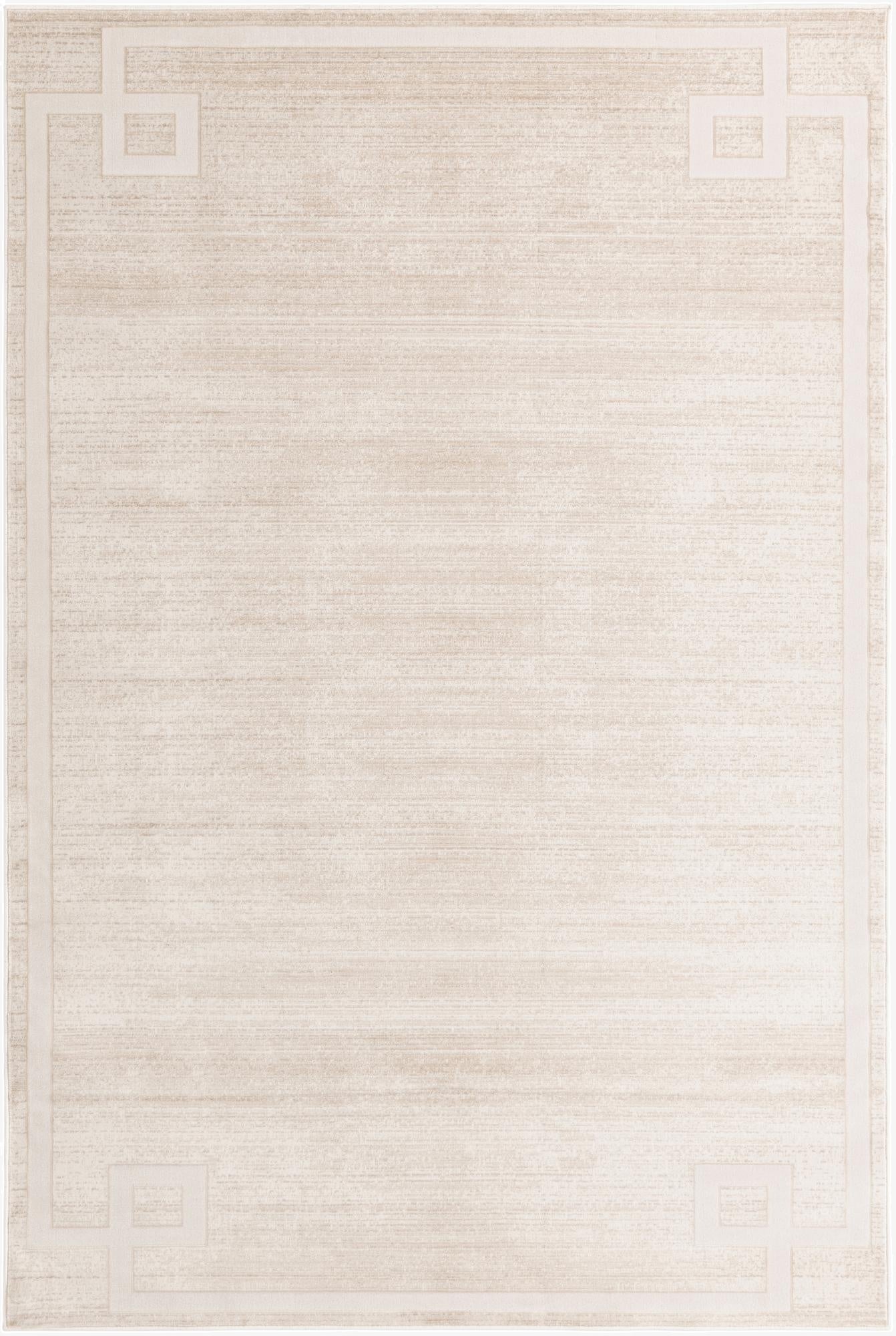 A 6x9 rectangular Uptown rug by Rugs.com with a textured brown and ivory contemporary pattern.