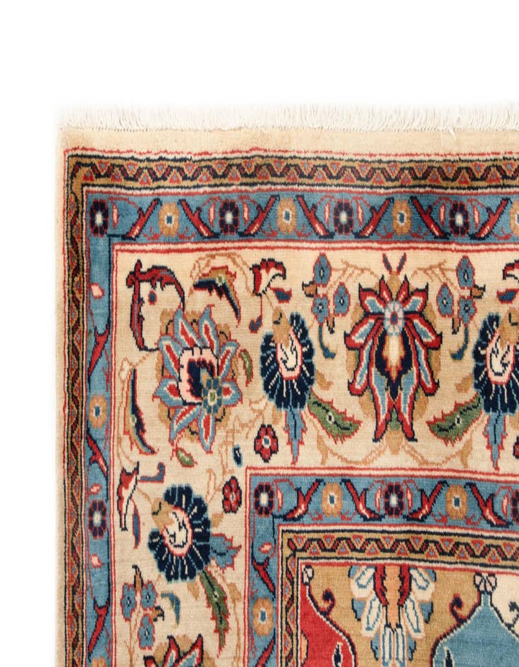 Detail image of  6' 5 x 9' 8  Hand Knotted Veramin Persian Wool Rug