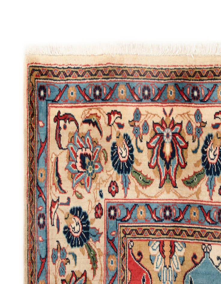 Detail image of  6' 6 x 9' 8  Hand Knotted Veramin Persian Wool Rug