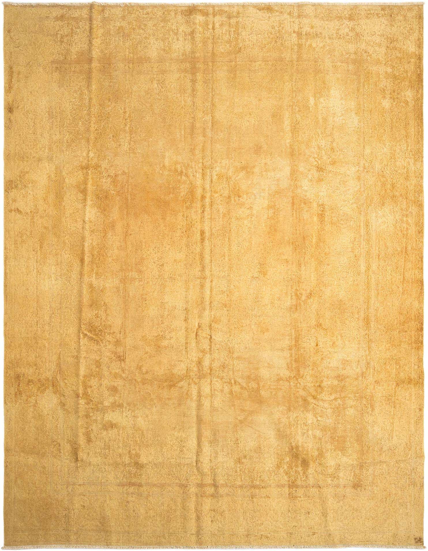 A large 10x13 rectangular Vintage Royal Persian rug in varying shades of brown and tan, featuring a subtle, distressed pattern.