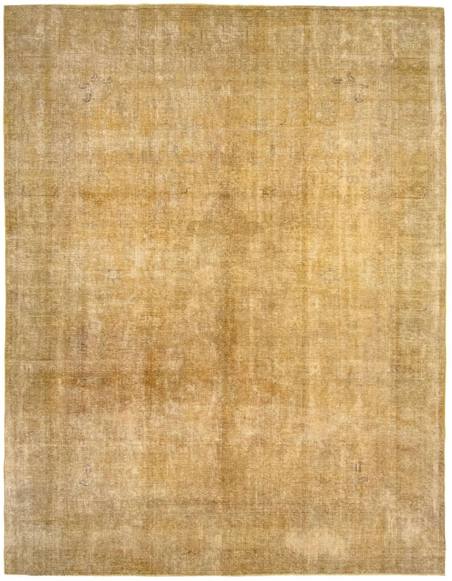 A 10x13 rectangular Vintage Royal Persian rug in shades of brown and tan, featuring a subtle, faded traditional pattern.