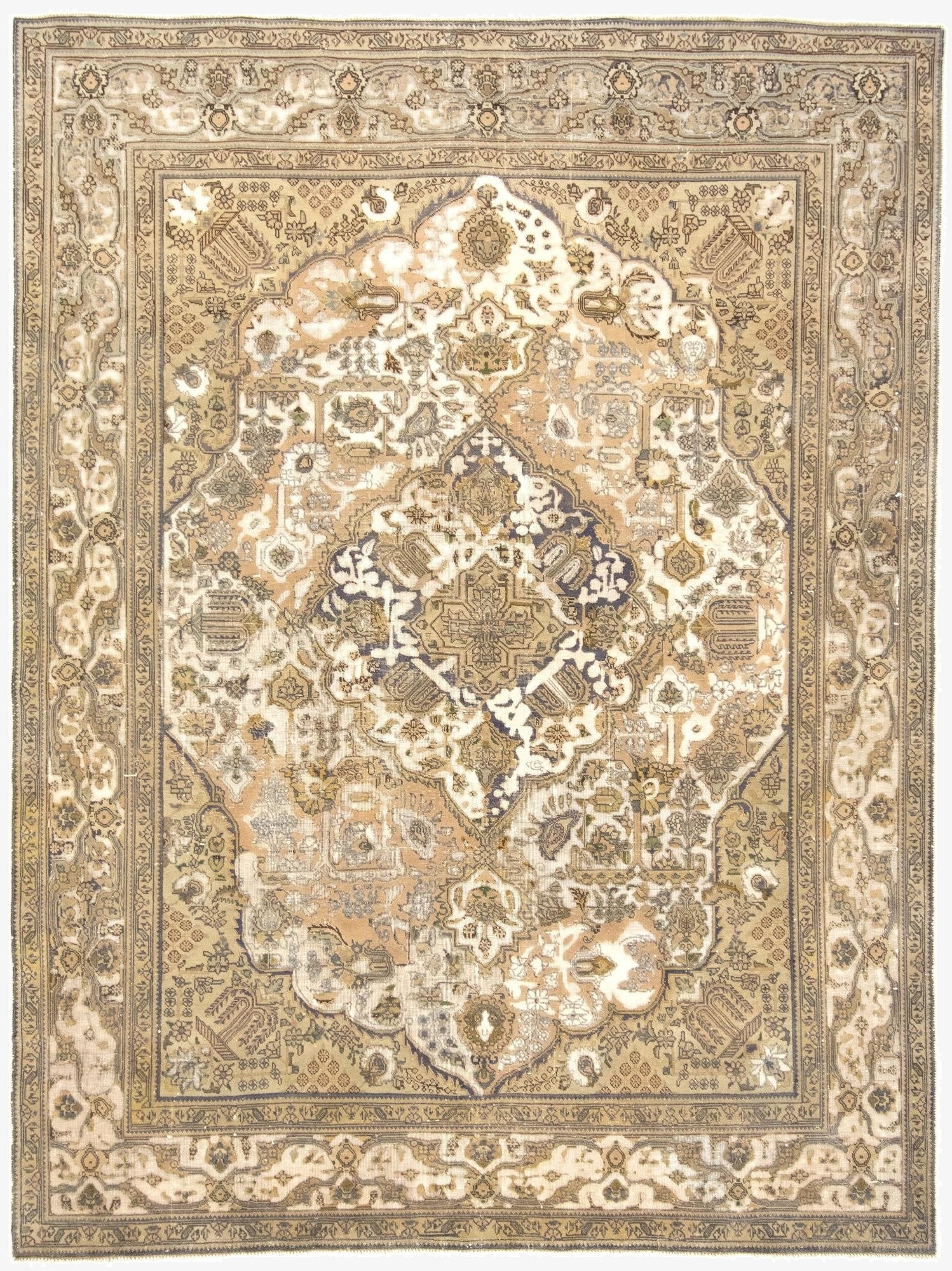  8' x 10' 6  Hand Knotted Vintage Royal Persian Wool Rug