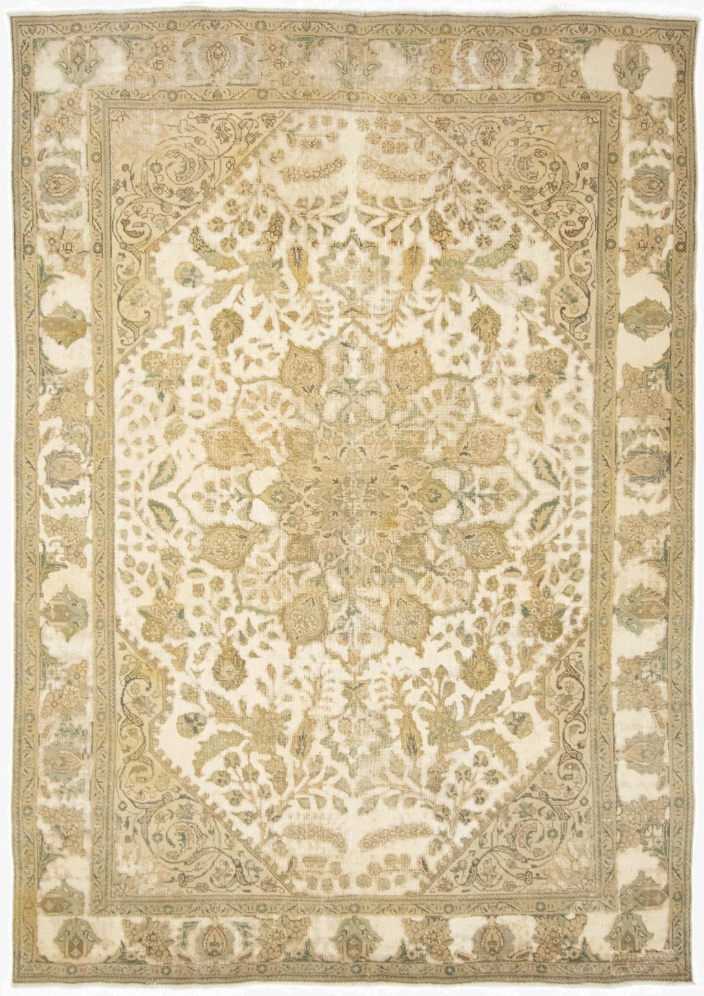  7' 10 x 11' 6  Hand Knotted Vintage Royal Persian Wool Rug