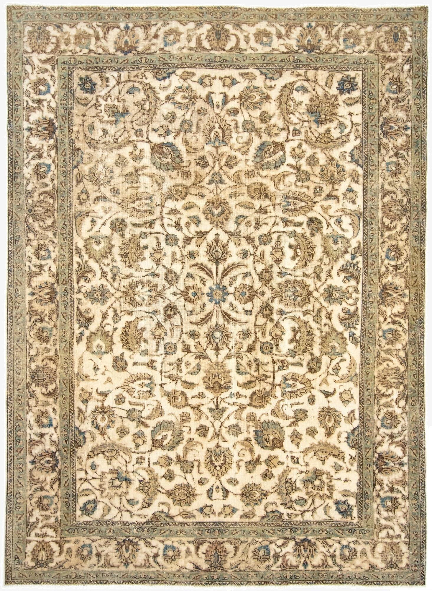  7' 10 x 10' 11  Hand Knotted Vintage Royal Persian Wool Rug