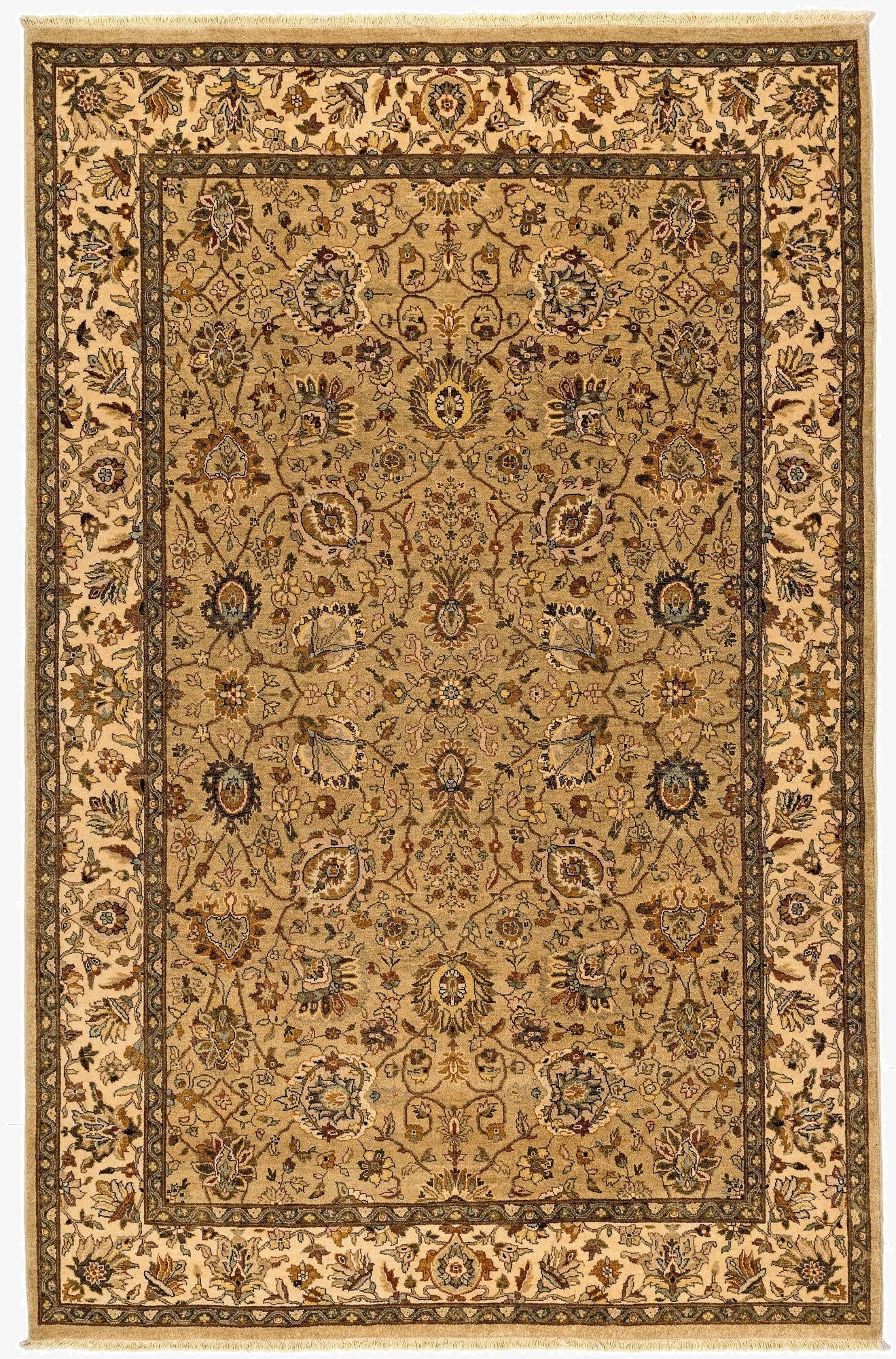  6' 2 x 9' 5  Hand Knotted Ziegler Oriental Wool Rug
