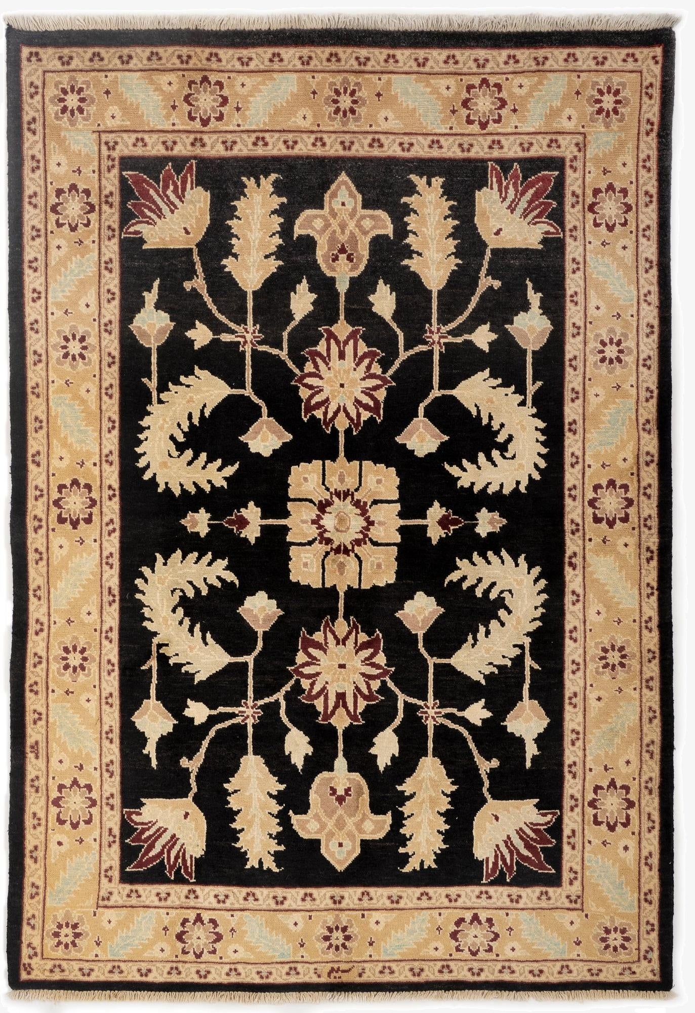  5' 2 x 7' 7  Hand Knotted Ziegler Wool Rug