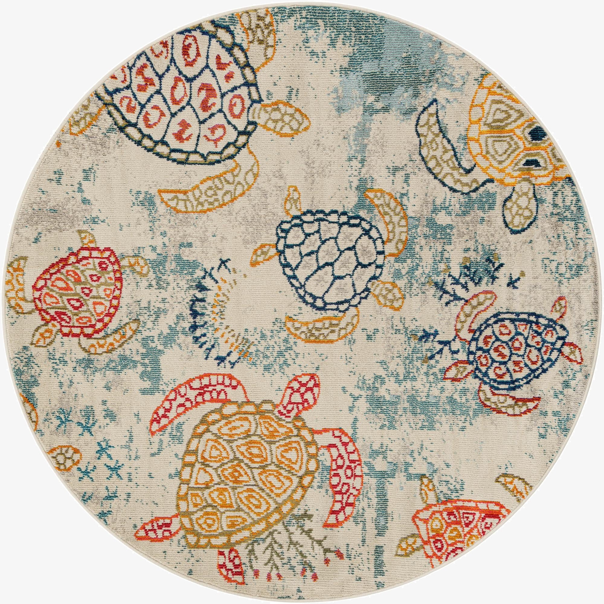  6' 1 x 6' 1  Washable Amalfi Round Rug