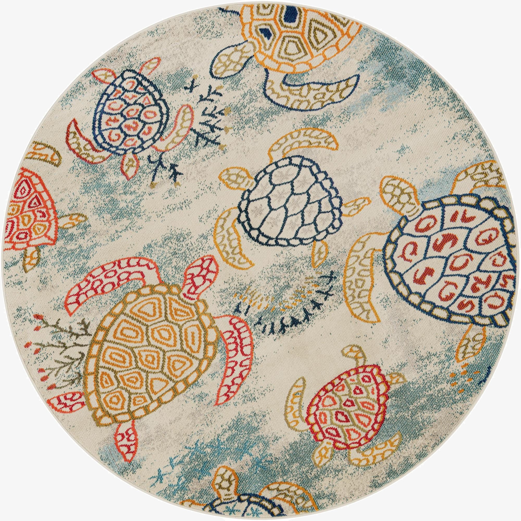  7' 1 x 7' 1  Washable Amalfi Round Rug