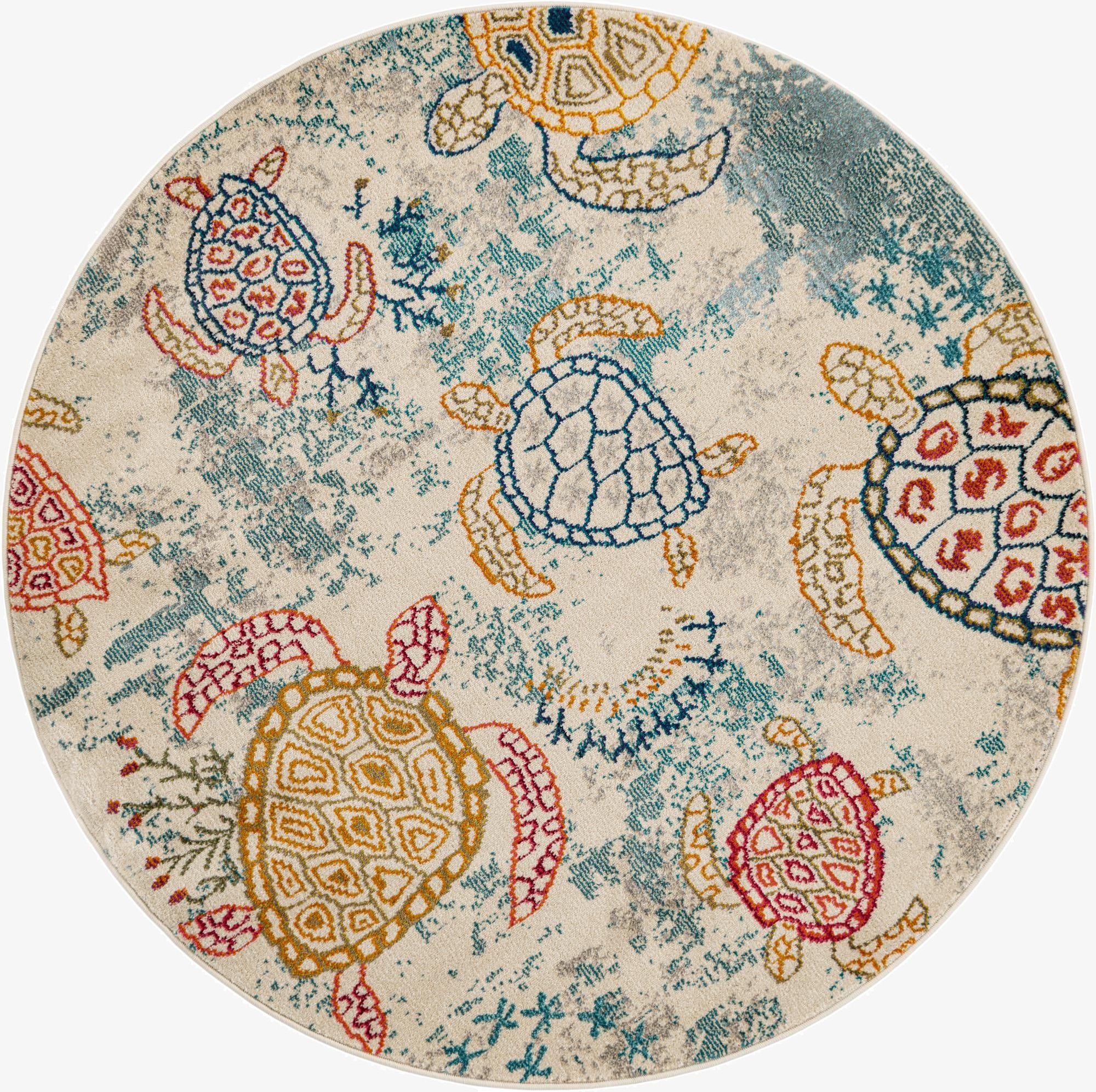  5' 3 x 5' 3  Washable Amalfi Round Rug