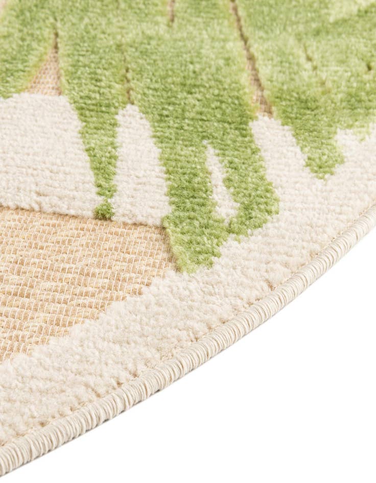 Detail image of  5' 3 x 5' 3  Washable Aruba Indoor / Outdoor Round Rug