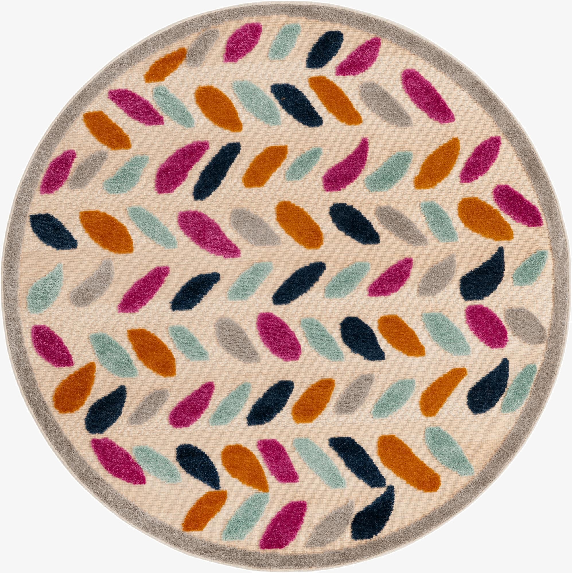  5' 3 x 5' 3  Washable Aruba Indoor / Outdoor Round Rug