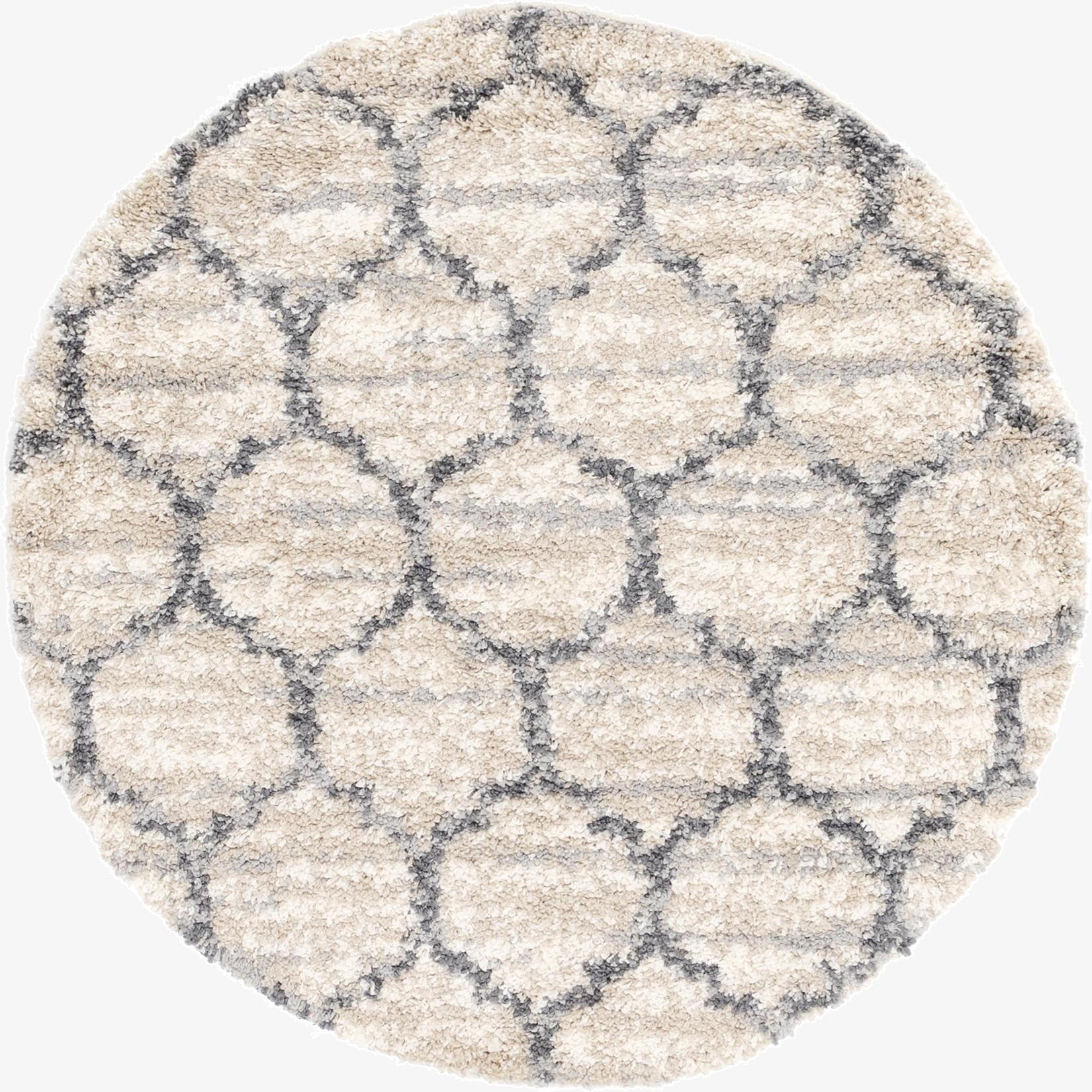  5' x 5' Athena Shag Round Rug