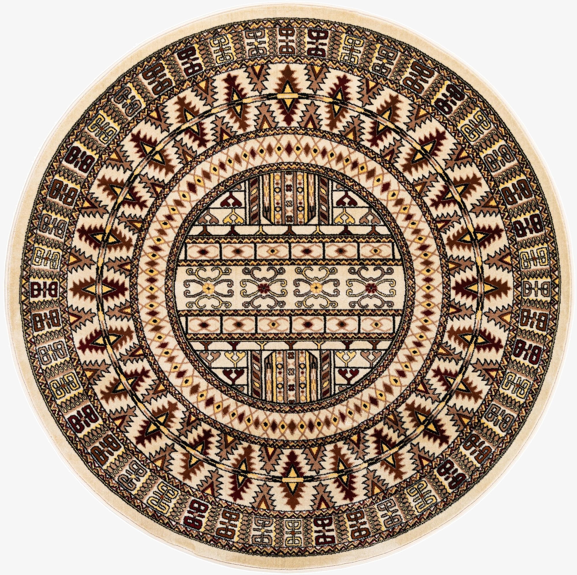  6' x 6' Bokhara Round Rug