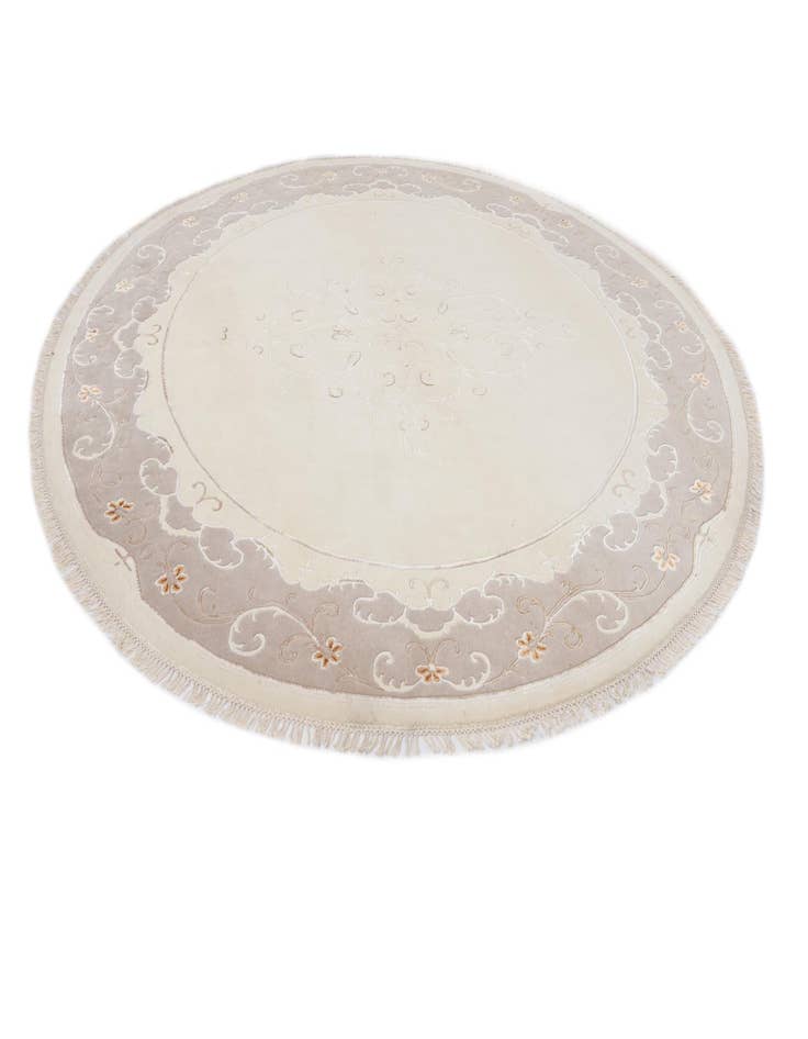 Detail image of  9' 9 x 9' 9  Hand Knotted Darya Wool Round Rug