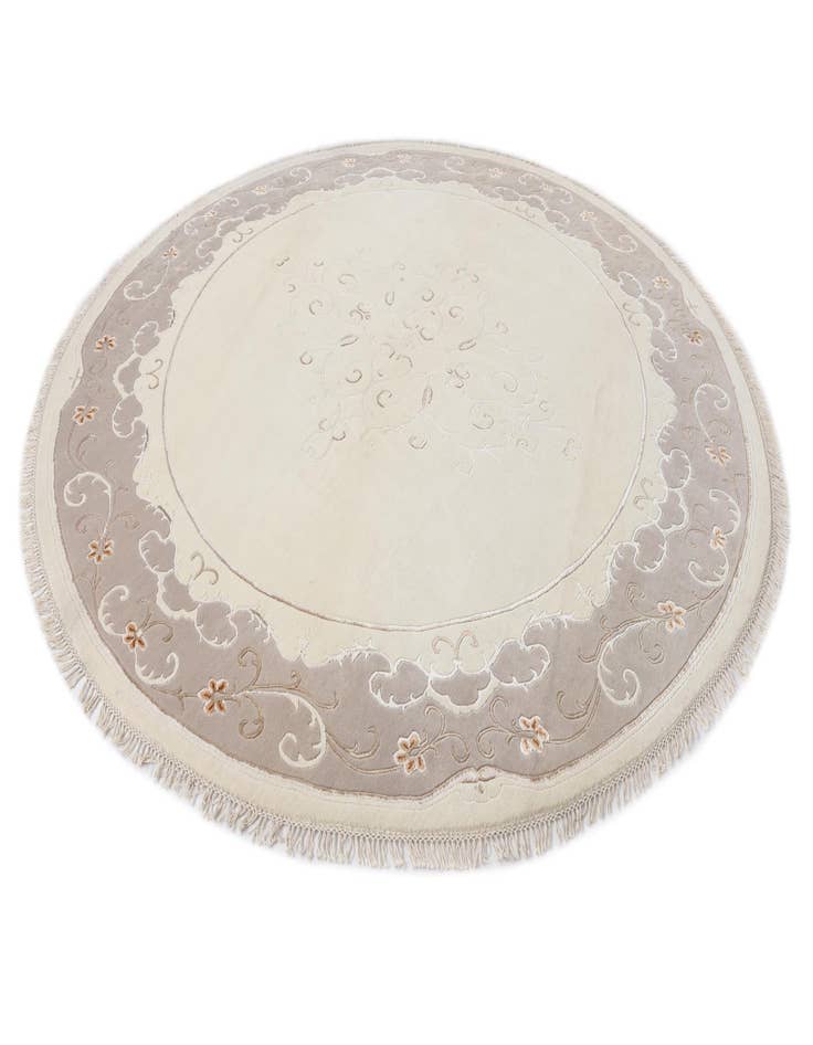 Detail image of  9' 9 x 9' 9  Hand Knotted Darya Wool Round Rug