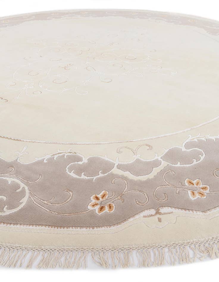 Detail image of  9' 9 x 9' 9  Hand Knotted Darya Wool Round Rug