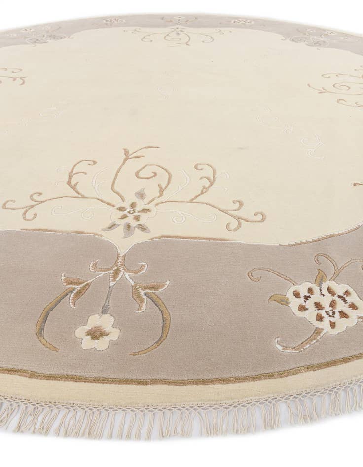 Detail image of  9' 10 x 9' 10  Hand Knotted Darya Wool Round Rug