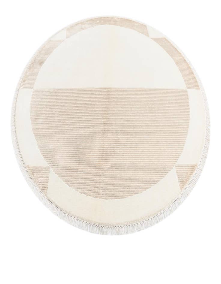 Detail image of  6' 6 x 6' 6  Hand Knotted Darya Wool Round Rug