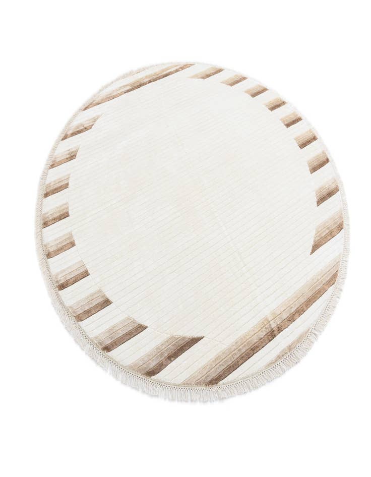 Detail image of  6' 6 x 6' 6  Hand Knotted Darya Wool Round Rug