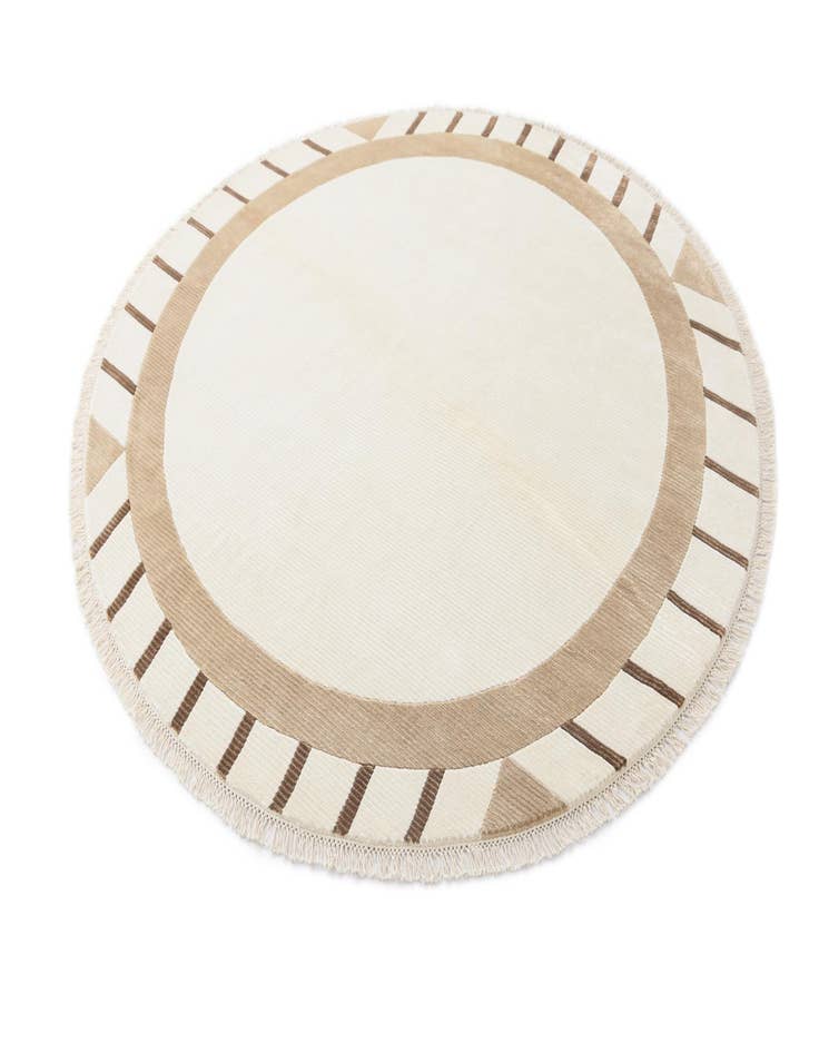 Detail image of  6' 6 x 6' 6  Hand Knotted Darya Wool Round Rug