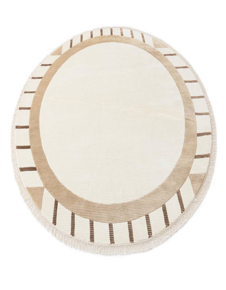 Detail image of  6' 6 x 6' 6  Hand Knotted Darya Wool Round Rug