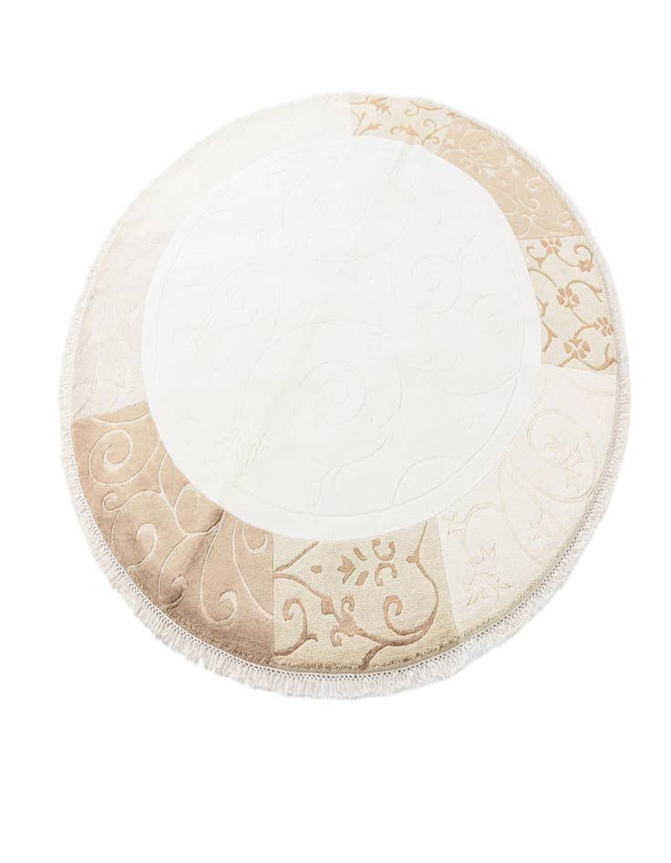 Detail image of  6' 5 x 6' 5  Hand Knotted Darya Wool Round Rug