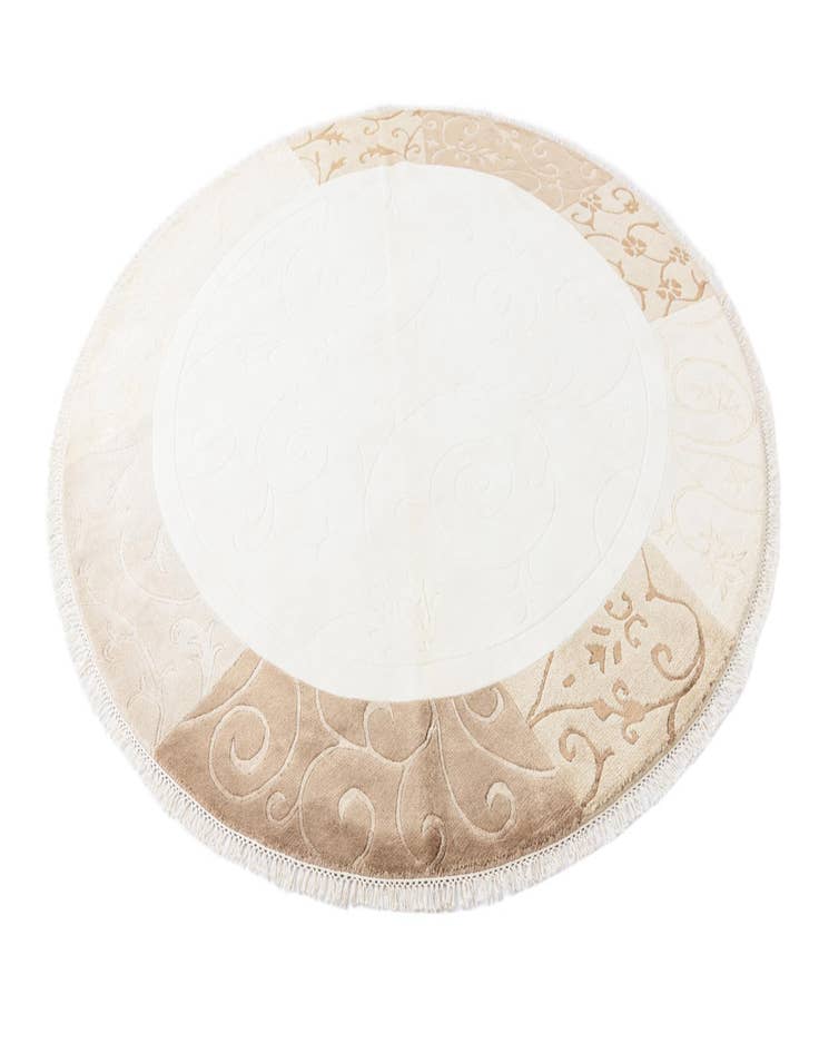 Detail image of  6' 5 x 6' 5  Hand Knotted Darya Wool Round Rug