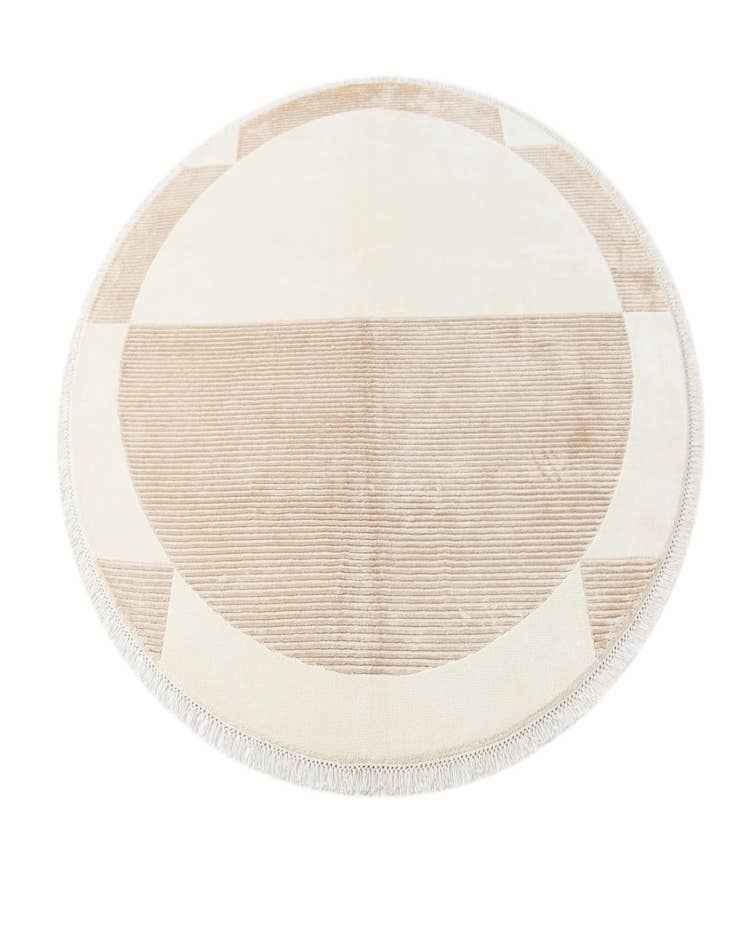 Detail image of  6' 6 x 6' 6  Hand Knotted Darya Wool Round Rug