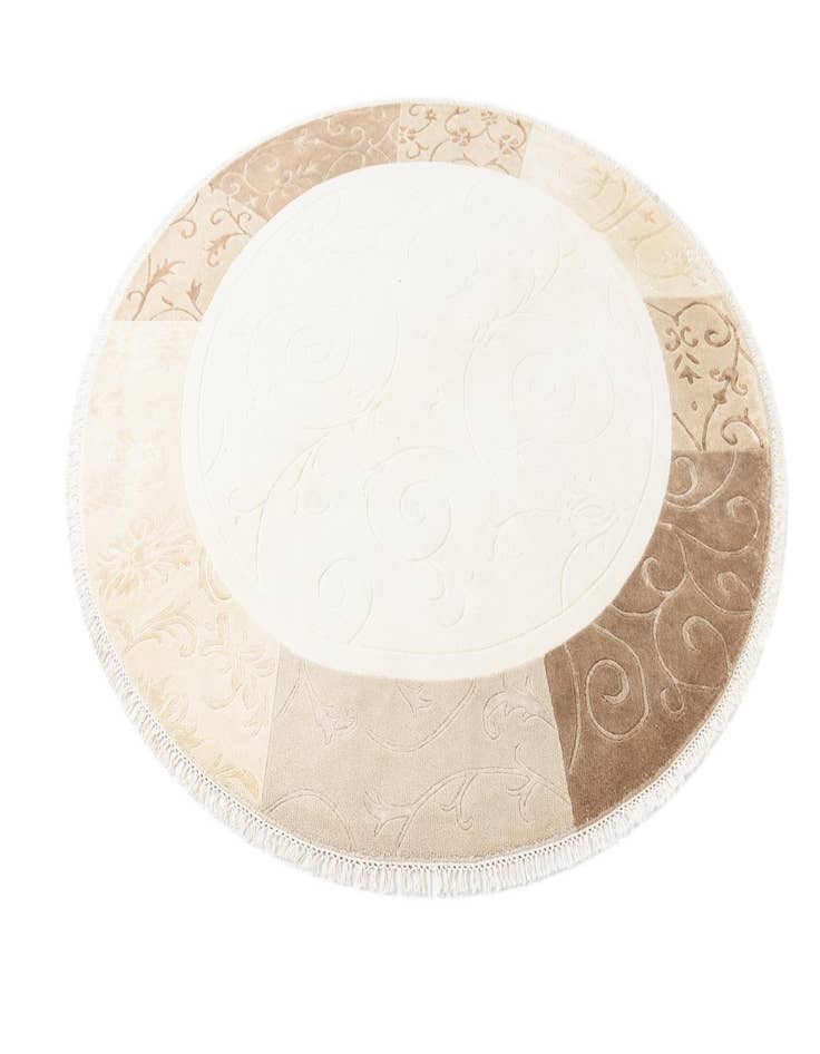 Detail image of  6' 7 x 6' 7  Hand Knotted Darya Wool Round Rug