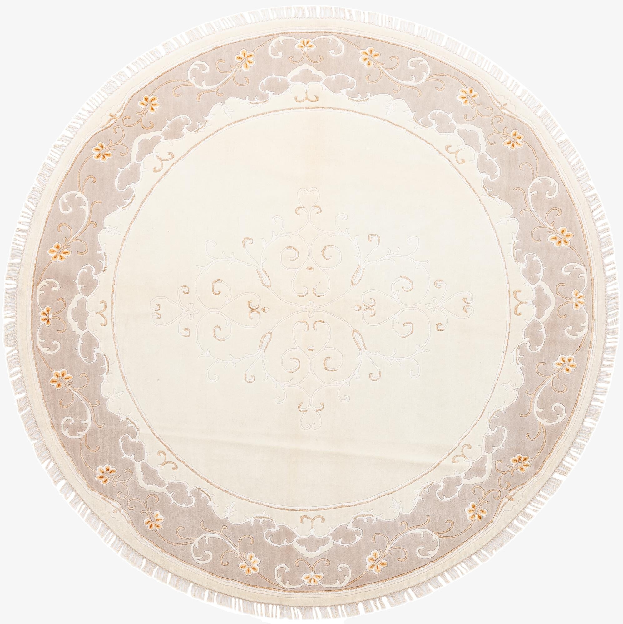  8' 3 x 8' 3  Hand Knotted Darya Wool Round Rug