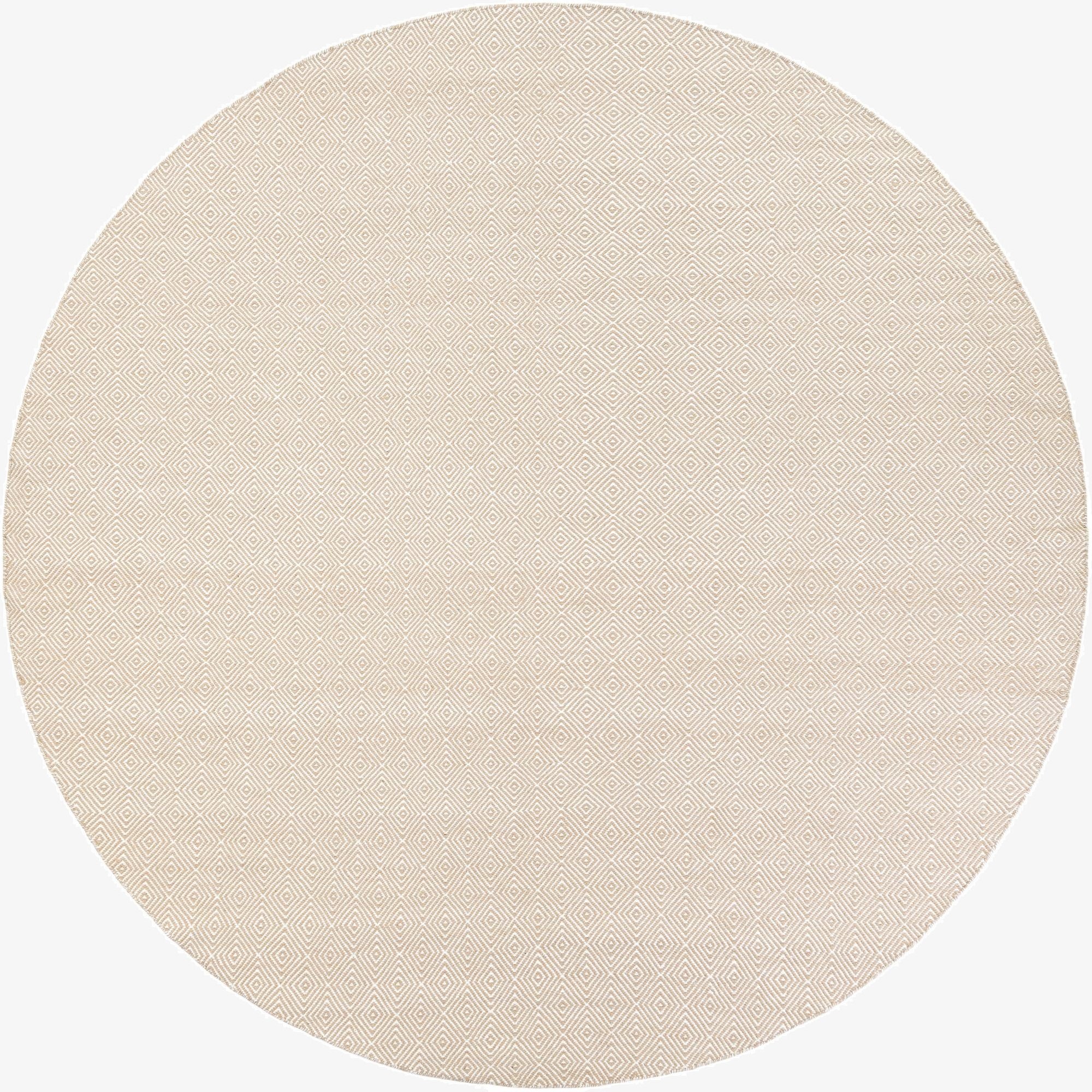  10' x 10'  Hand Woven Geo Trellis Flatweave Round Rug