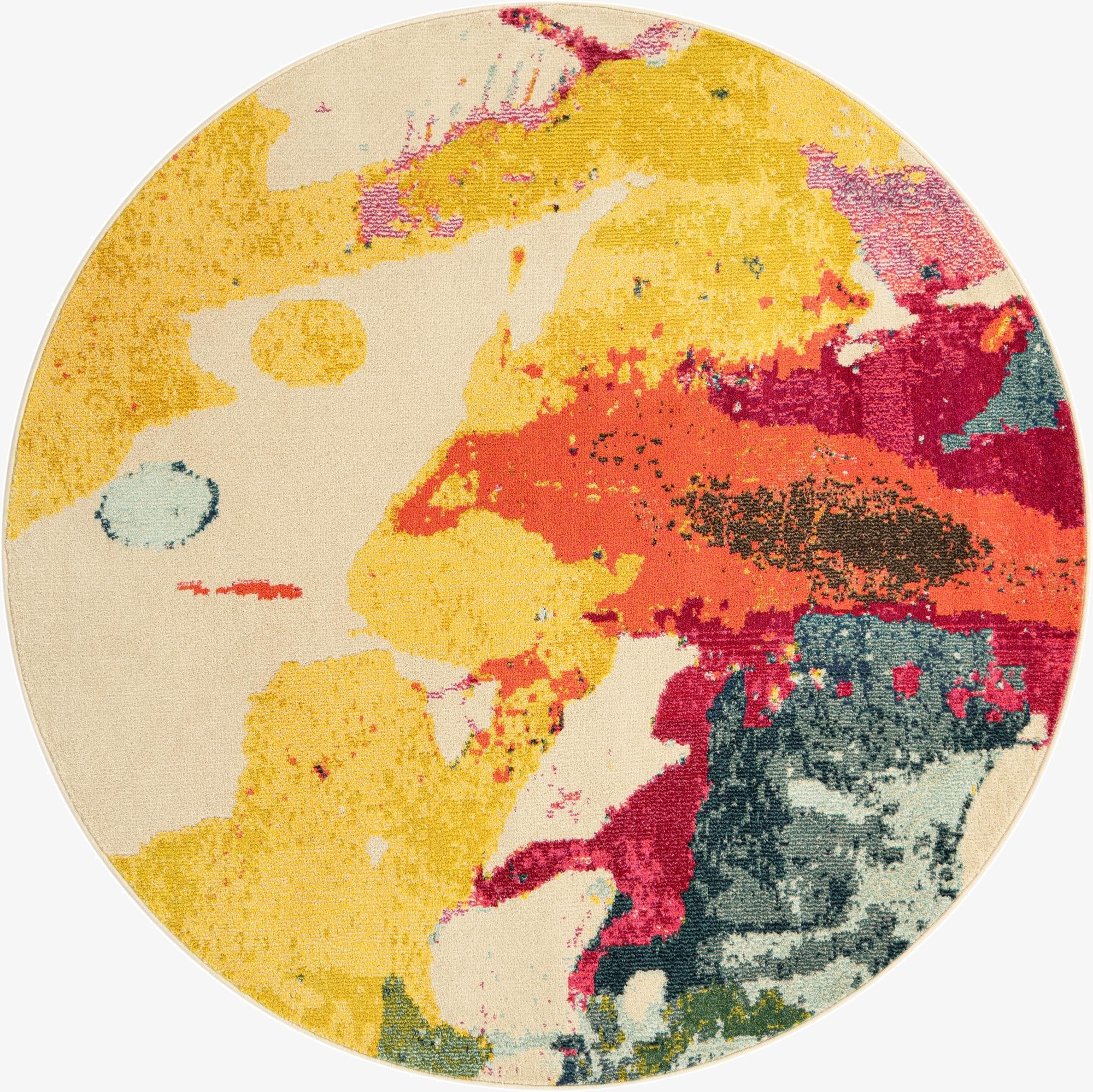  6' x 6'  Washable Hyacinth Round Rug